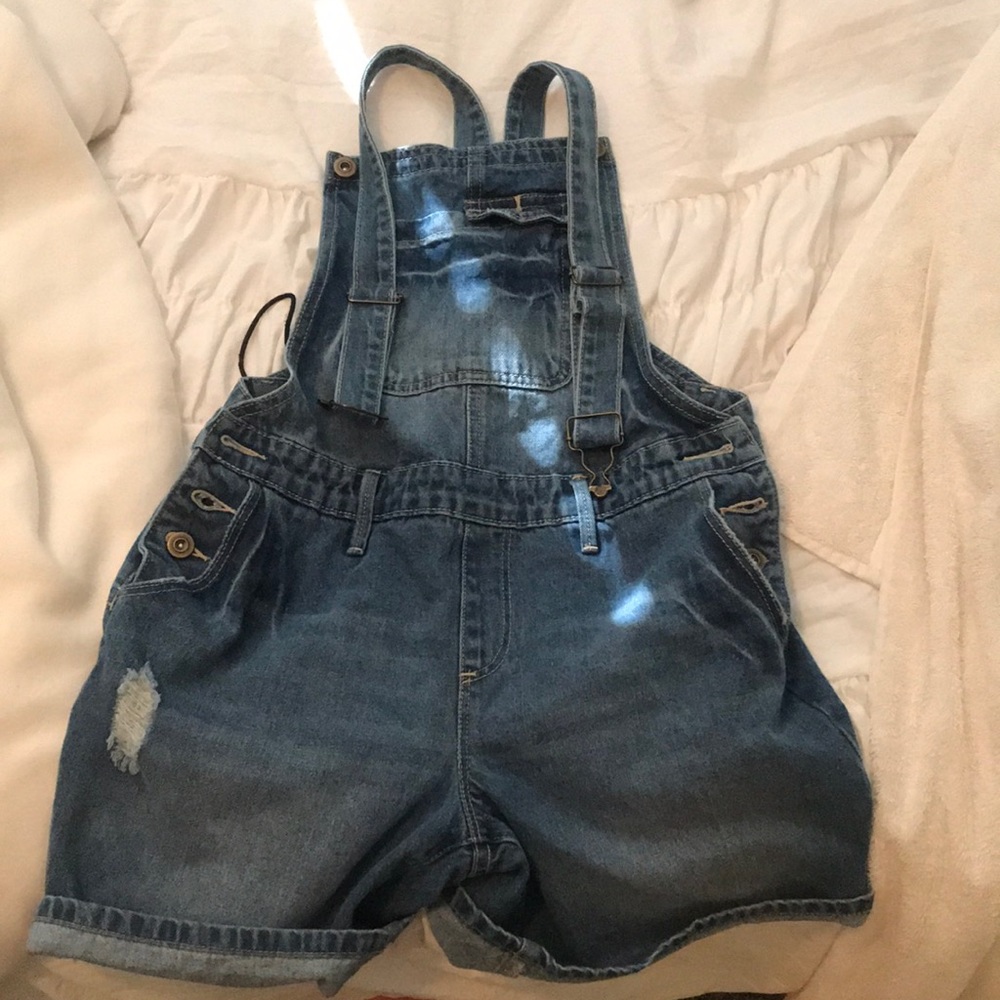 Denim Jean Short Overalls